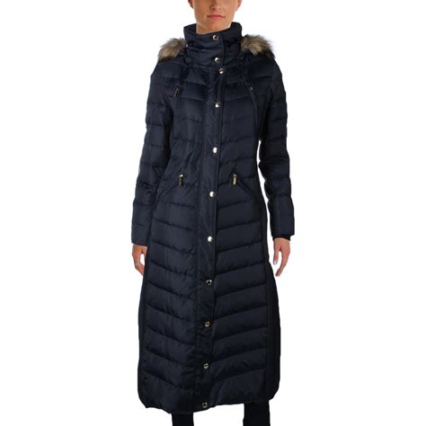 michael kors women's long winter coat|michael kors padded coat women's.